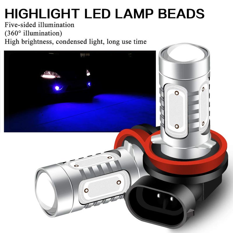 KaiDengZhe 2pcs SUPER Bright Blue H11/H8 LED Bulbs for Fog Lights 7.5W COB Fog Lamp Driving DRL Lights 12V - Image 3